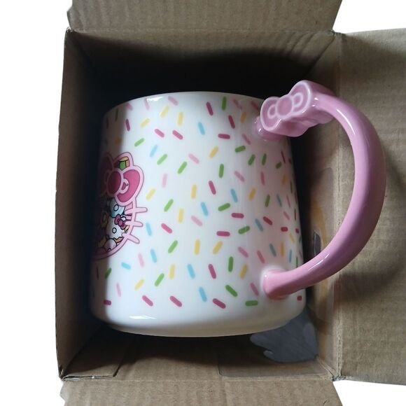 Sanrio Hello Kitty Cafe Mug with Sprinkles Exclusive New In Box 16 oz. Pink Bow - Picture 13 of 13